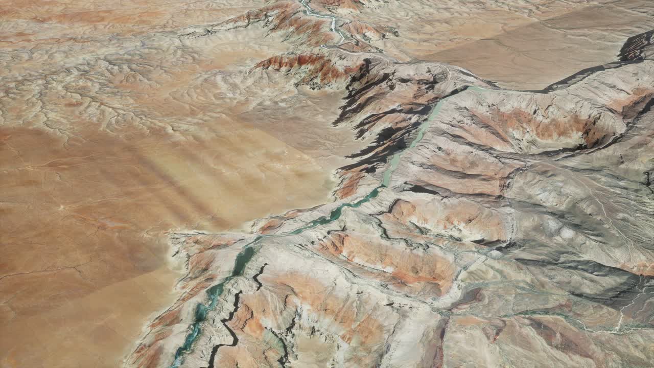 Aerial View of Colorful Desert Canyonlands