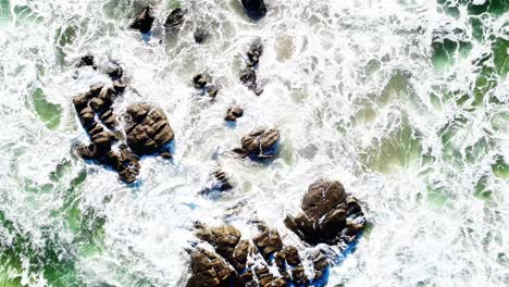 beach waves drone aerial view