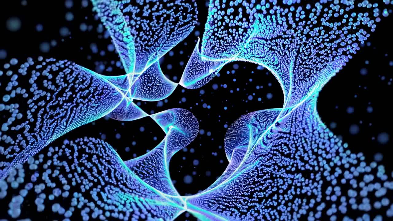 Abstract Glowing Particle Waves