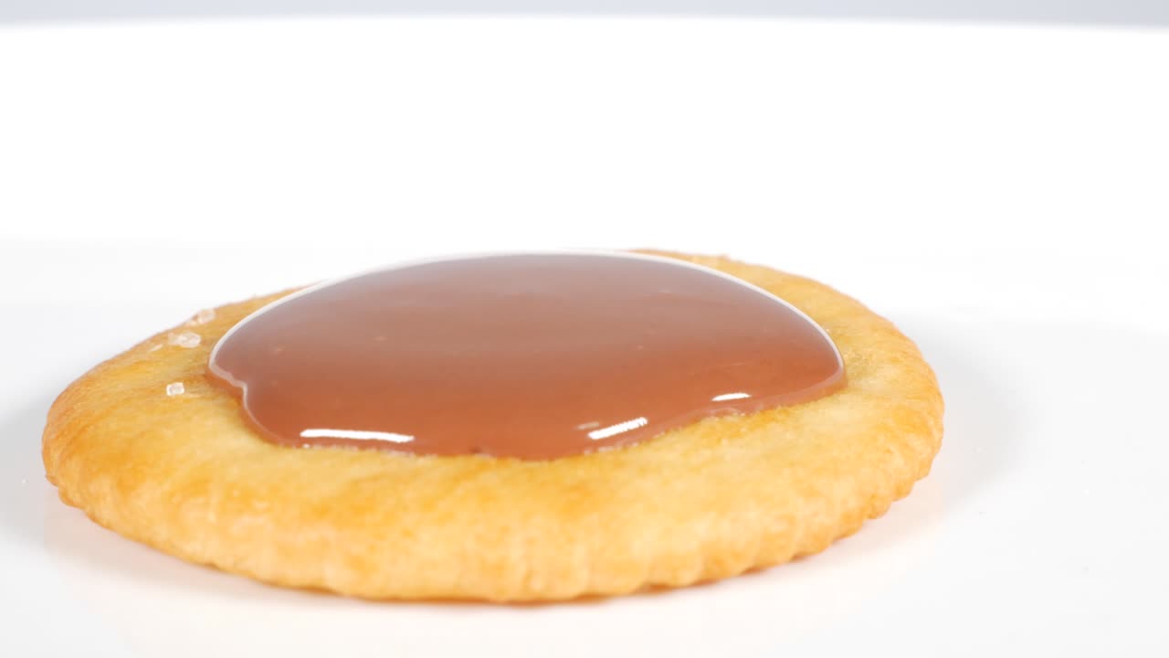 초콜릿과 함께 둥근 크래커