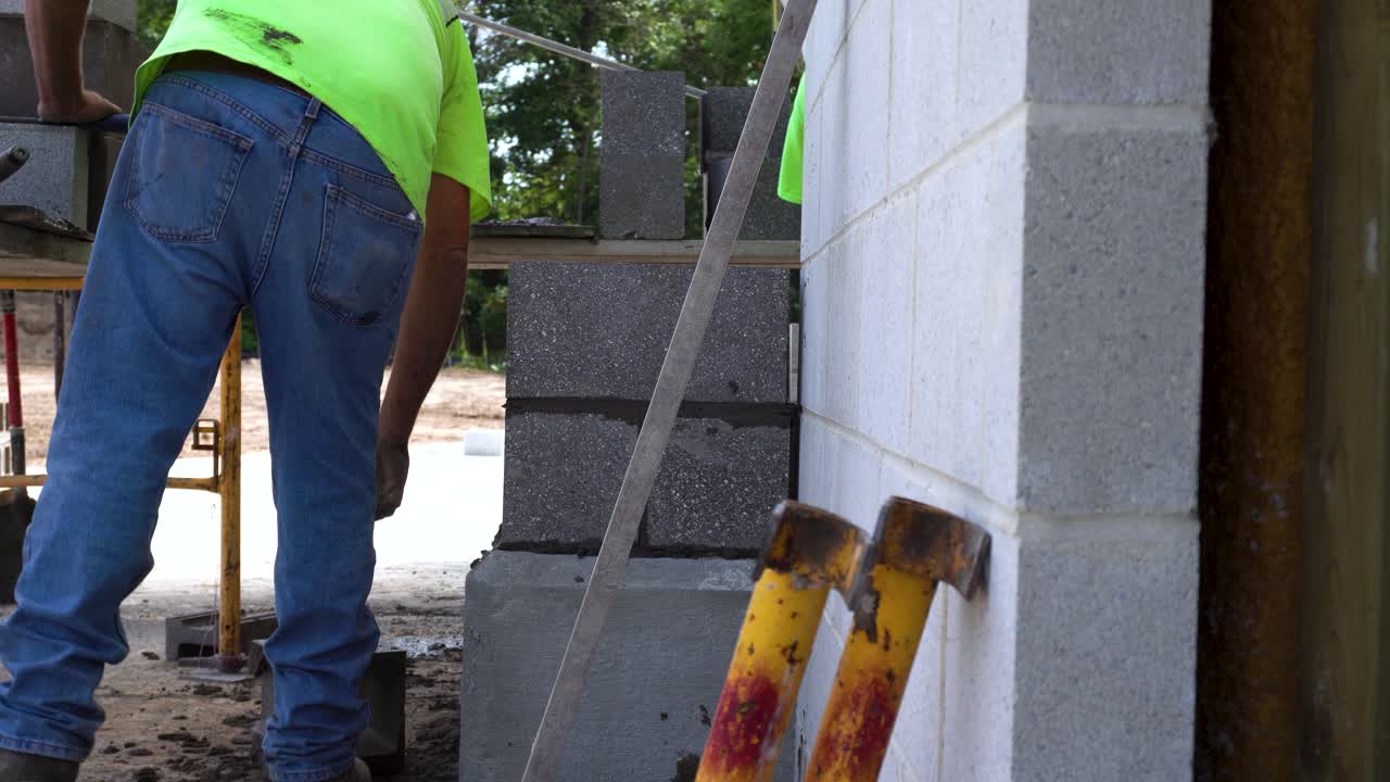 construcción de un pilar de hormigón