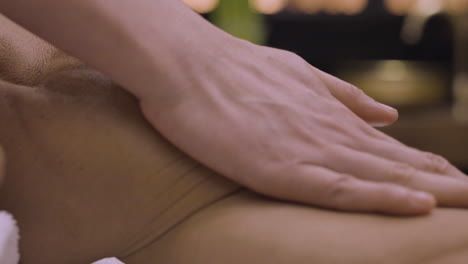 Massage-Detail,-Soft-and-Gentle-Touch-Relaxation-Experience,-Super-Stress-Relief-against-Office-Syndrome,-Spa-Massage-Close-Up-of-Beautiful-Hands-Female-Therapist