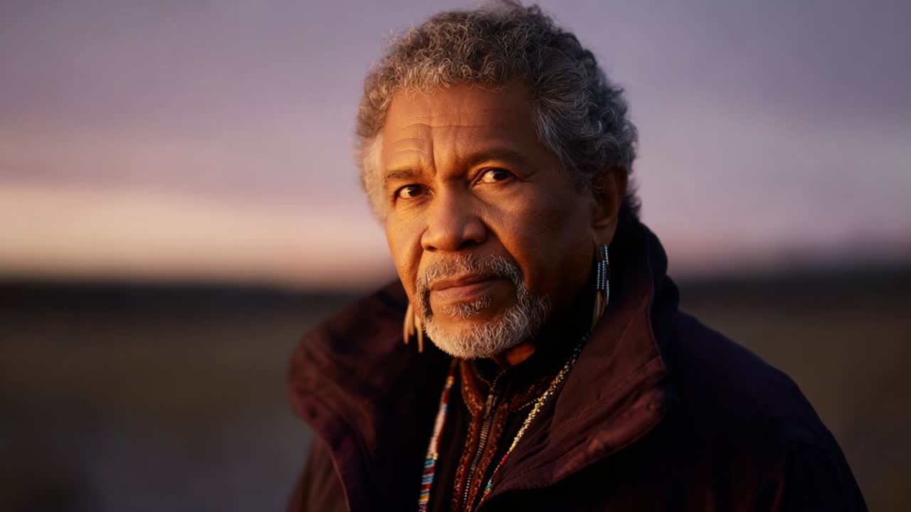 Portrait of a Mature Man at Twilight