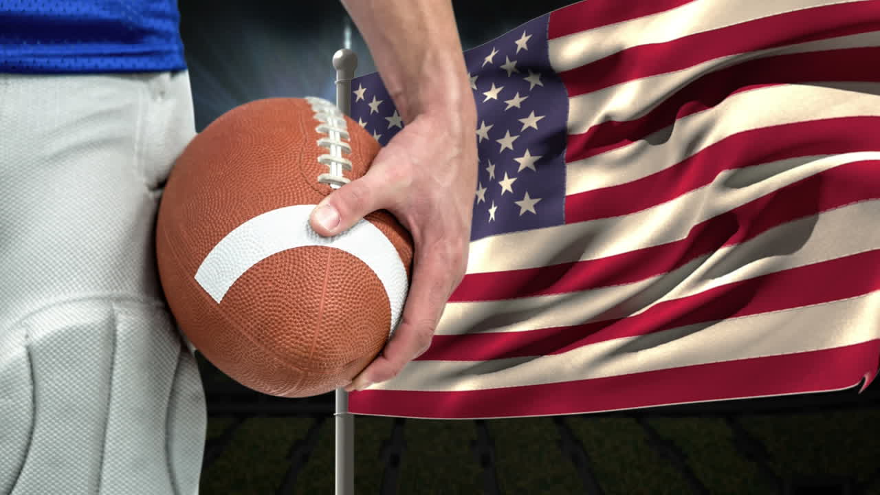 럭비 선수의 패배를 보여주는 개념적 디지털 애니메이션 4k