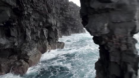 parque nacional del volcán de hawai arco del mar de holei