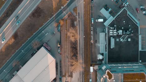 a birds eye view of a industrial zone