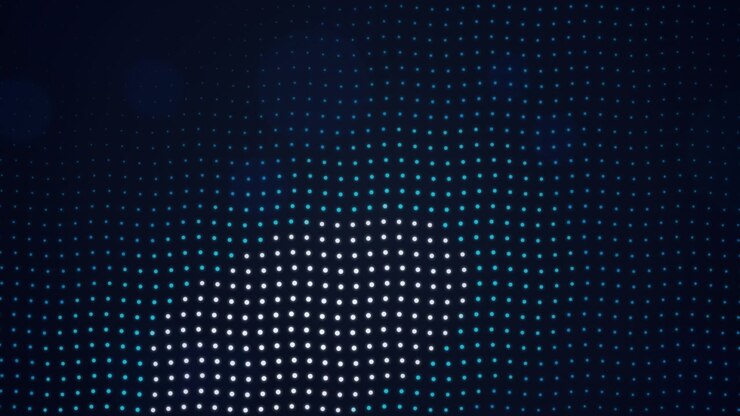 Abstract Digital Background with Moving Blue and White Light Dots