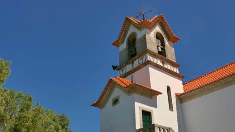 detail of church of samodaes, in the douro valley in portugal during the summer