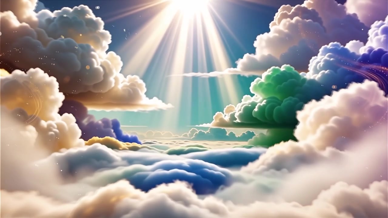 Christian Heavenly Light Worship Background