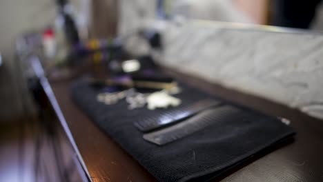 barber shop tools on a table