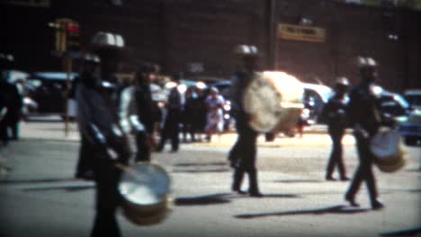 (película de 8 mm) desfile de 1949 más allá de la tienda de comestibles safeway