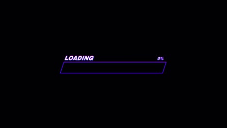 animation colorful loading bar on black background.