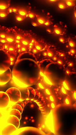 abstract glowing spheres