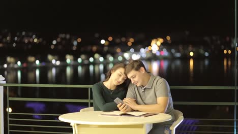 couple on a romantic night out