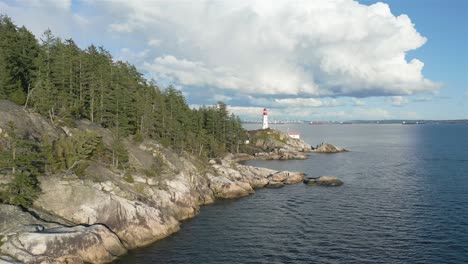 aerial view of lighthouse park in west vancouver, bc, canada