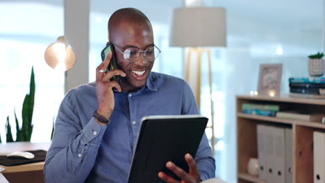 Phone-call,-business-and-black-man-talking