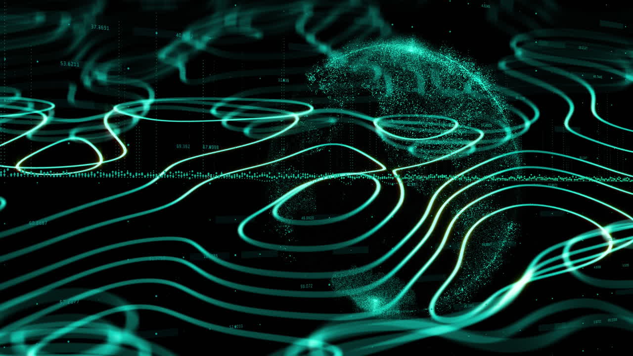 animación de la red de conexiones en todo el mundo