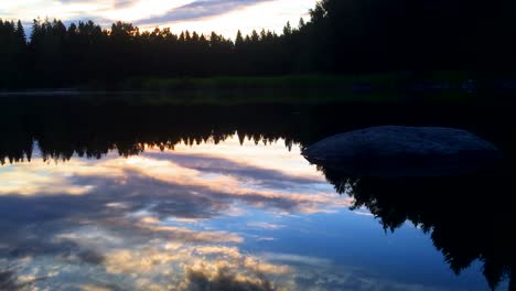 timelapse of magical summer sunrise up in the north, nature pulsating