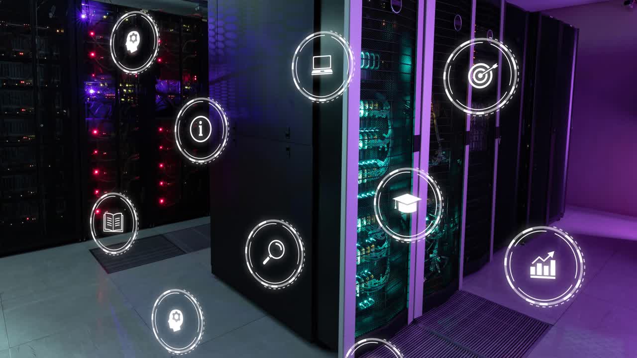 Animation of network of connections over warehouse