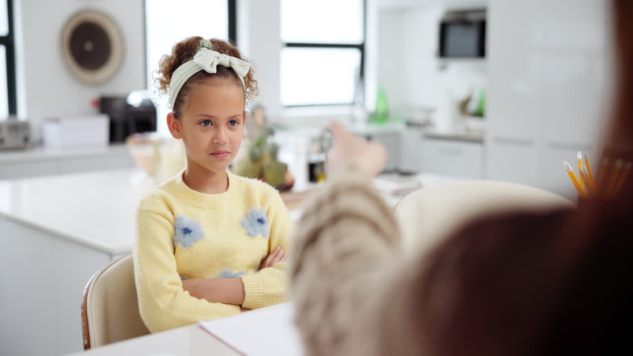 Girl Disagrees with Adult