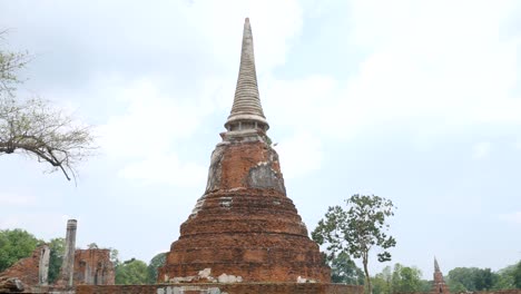 pagoda at wat maha that or the monastery of the great relic located on the city island in the central part of ayutthaya