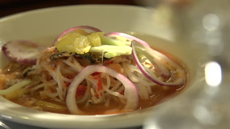 Fine-dining-asam-laksa-rice-noodles