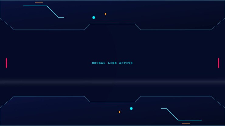 Futuristic Neural Link Active Digital Interface Overlay