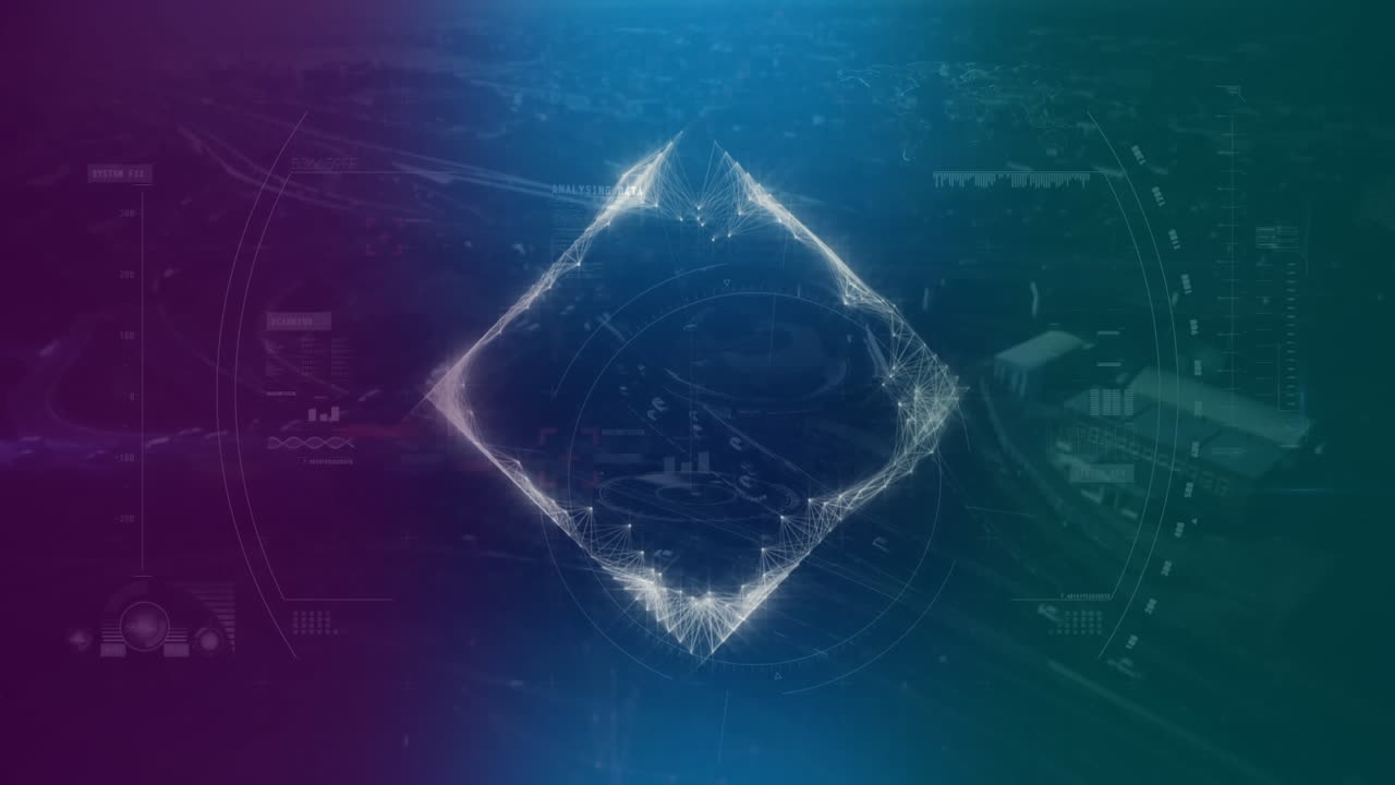 un cuadrado luminoso aparece y desaparece sobre un fondo oscuro