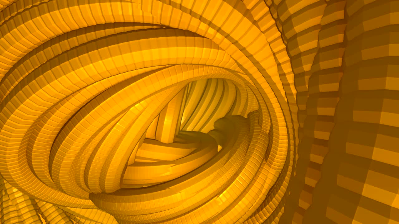 환상적인 객체와 함께 추상적인 애니메이션