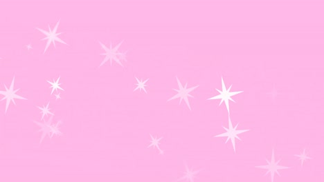 Animación-De-Estrellas-Navideñas-Blancas-Cayendo-Sobre-Fondo-Rosa