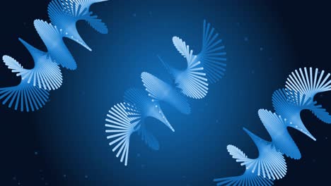 animation of dna strands on blue background