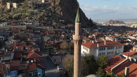 islamic mosque minaret aerial drone