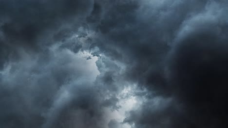 thunderstorm inside cumulonimbus clouds 4k