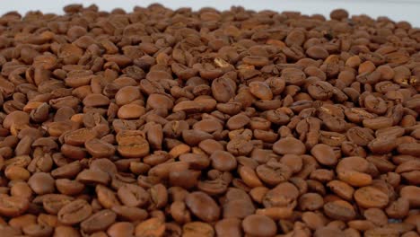 tiro deslizante dinámico de granos de café
