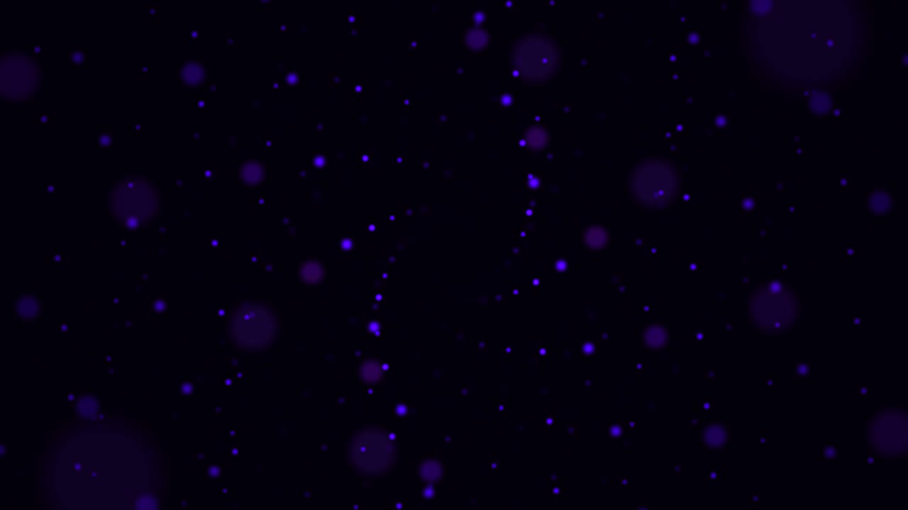 Purple Bokeh Particles on Black Background