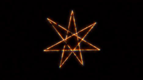 animation of special effects of mystic arts with a star symbol