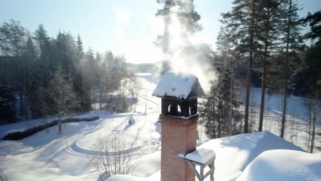 explore the pristine beauty of a winter homestead in northern sweden through stunning aerial footage