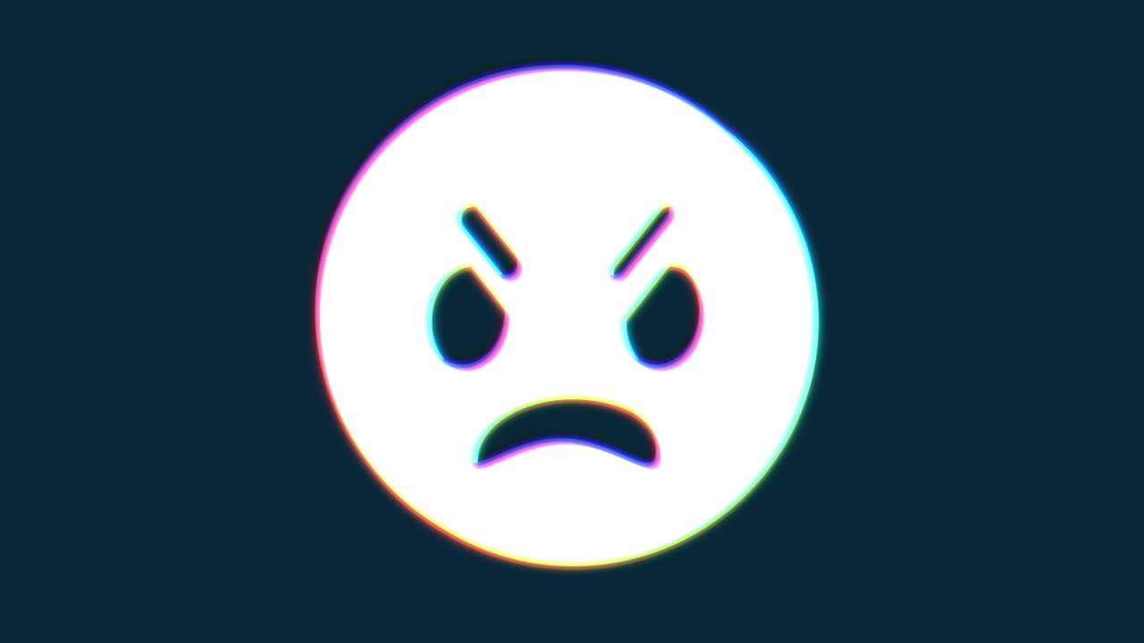 Vred HUD holografisk symbol på digital gammel tv-skærm sømløs loop-glitch