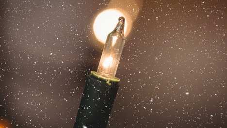 falling snow with christmas light