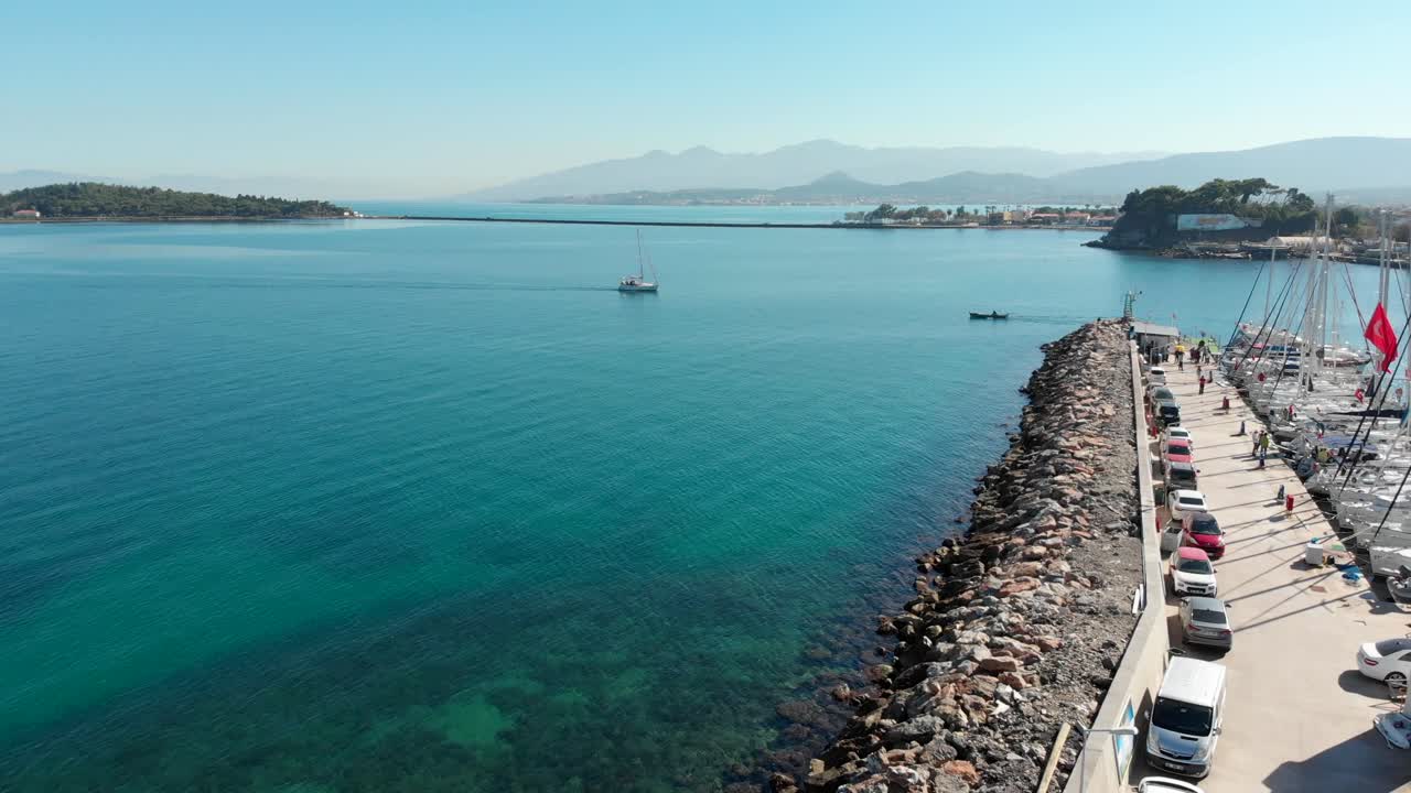 Various drone shots in beautiful Urla, Izmir - the third largest city in Turkey