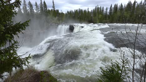 slow motion video ristafallet waterfall in the western part of jamtland is listed as one of the most beautiful waterfalls in sweden.