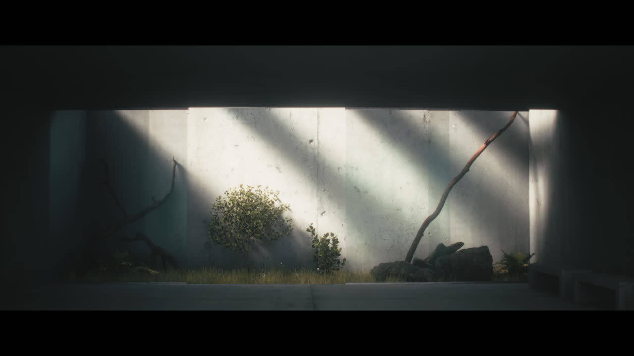 Minimalist Concrete Interior Garden