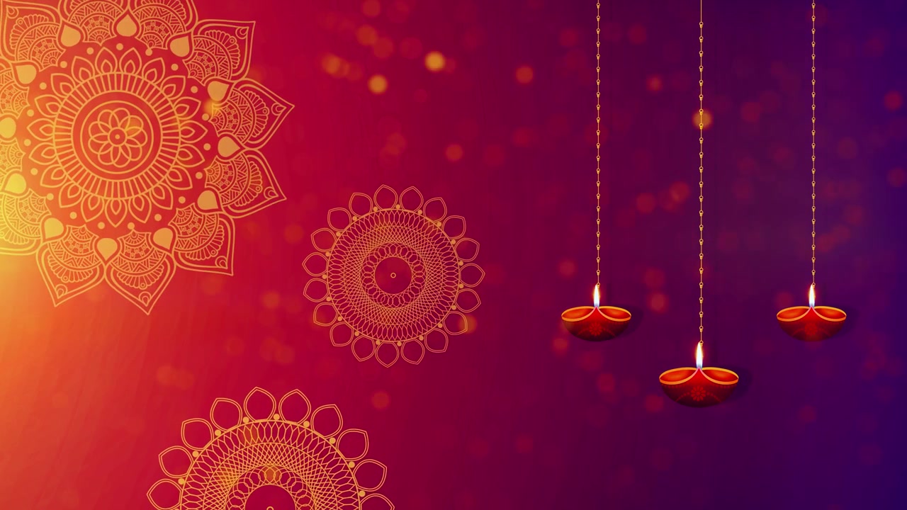 Biglietto felice Diwali o Deepawali con spazio per il tuo logo o testo, festival indiano delle lampade a olio diya