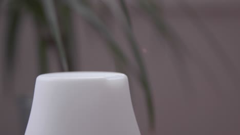 essential oil diffuser misting close up 4k