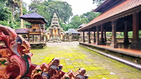 profile view of a temple complex with unique balinese architecture in indonesia