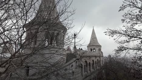 Romanesque architecture of Fisherman's Bastion fortress in Budapest