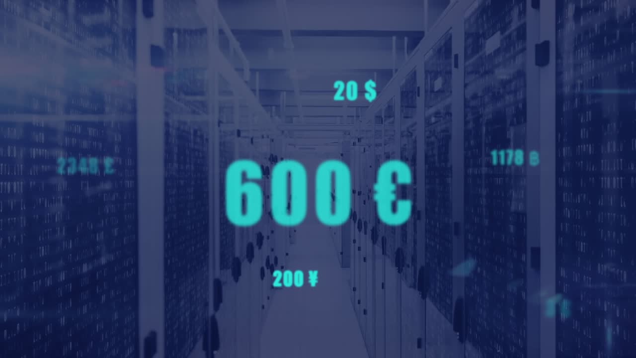 Animation of data processing over computer servers