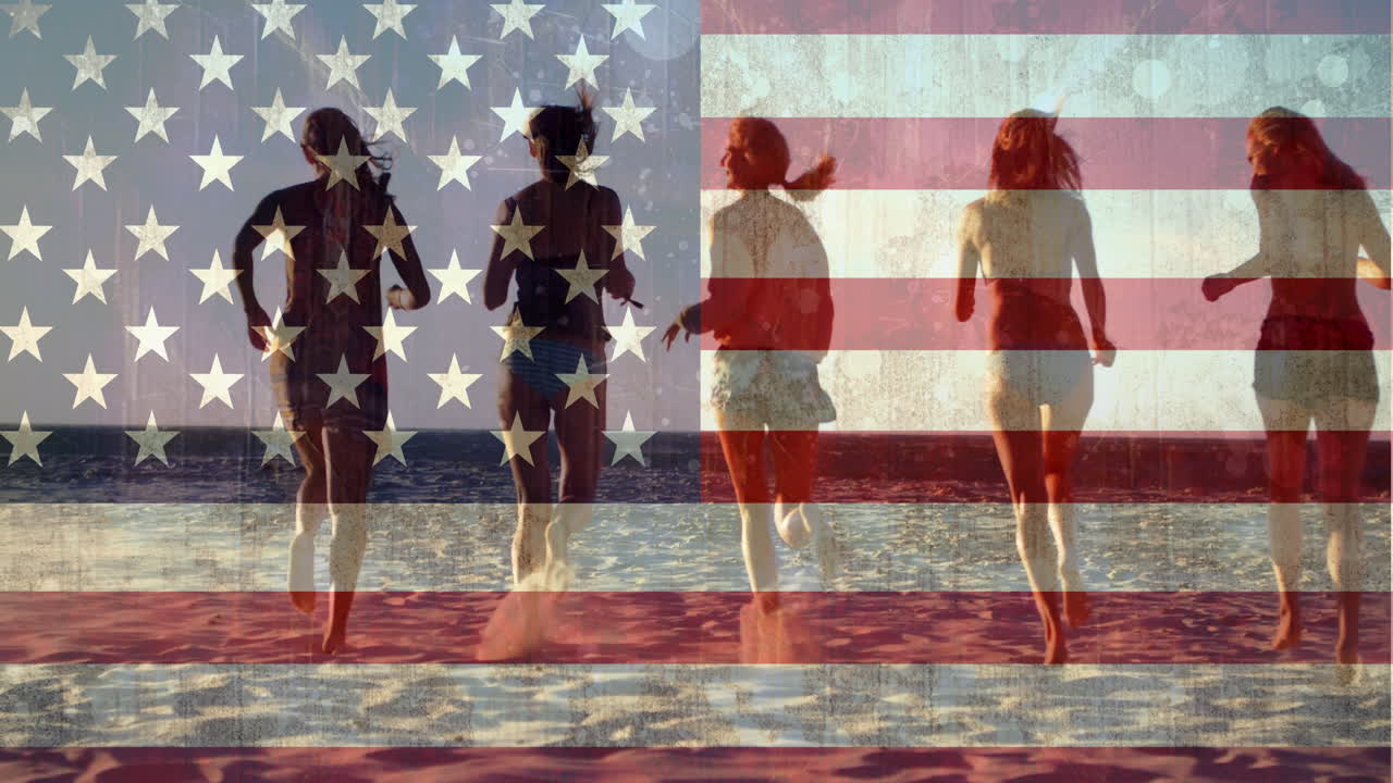 물 속으로 달리는 소녀들 비디오