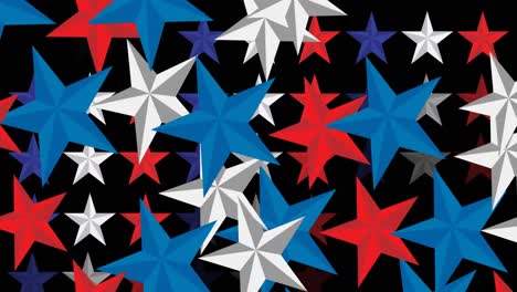 animation of red and blue stars on black background