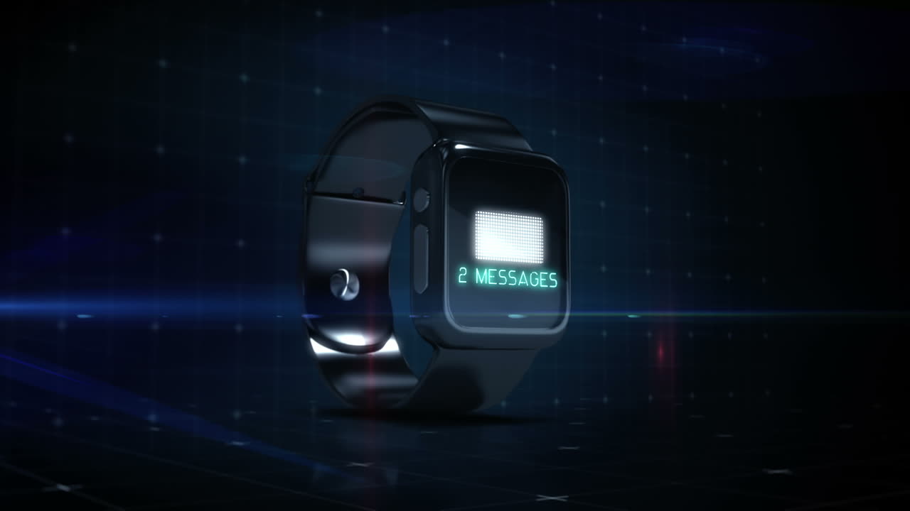 concepto de reloj inteligente con iconos